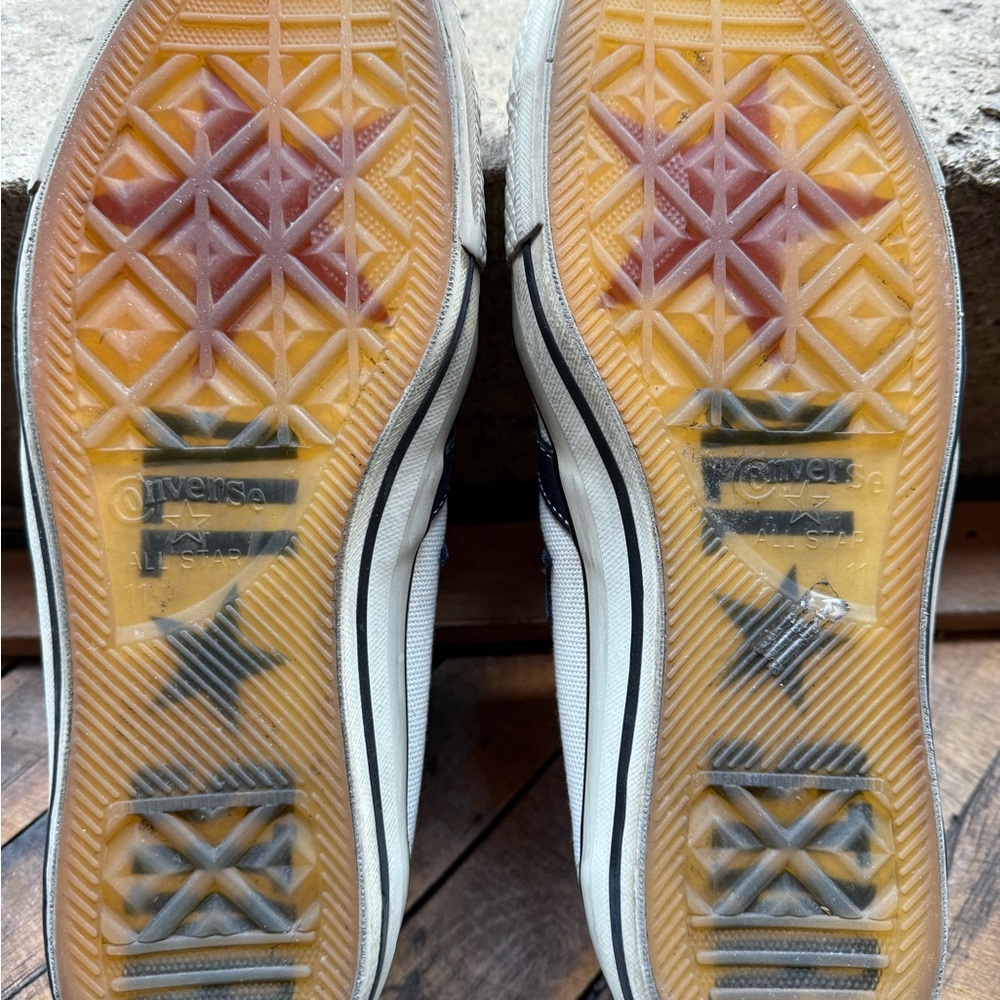 Converse x John Varvatos Low-Top Sneakers in Cream with Navy - Picture 6 of 8